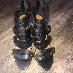 Dolce Vita Black Leather Sandals *New*
